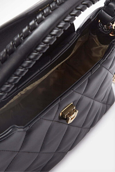 REDTAG Women Black Quilted Day Bag