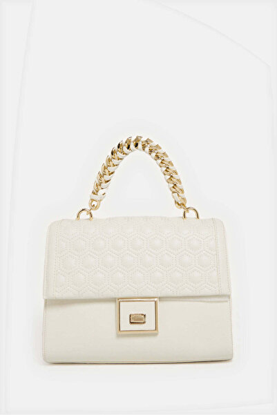 REDTAG Women White Quilted Day Bag