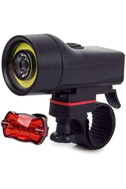 zola Bicycle light set, LED, handlebar mount, front and rear lights, white and red light