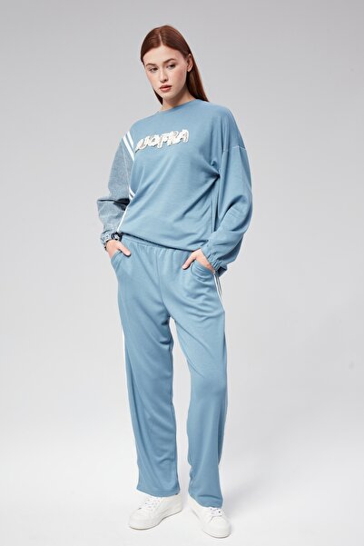 Hatun Atila Hatunatila Modal Fabric and Jeans Garnished Suit - 7843