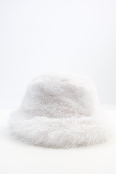 Addax Fur Plush Bucket Hat Shpk1092