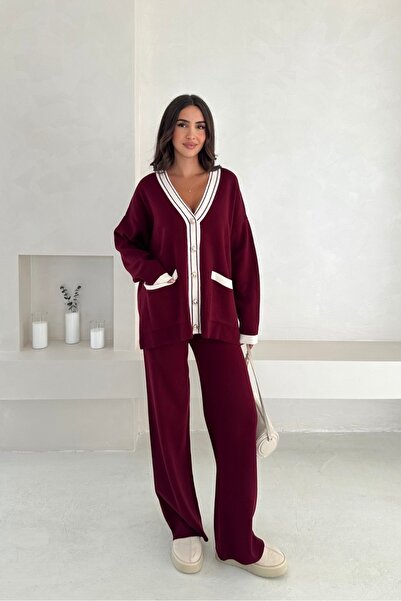 Noi Belis Oversize Pocket Detailed Knitwear Bottom-Top Set Aw25Au0022