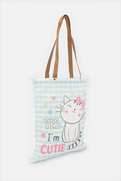 REDTAG Women Blue Printed Shopper