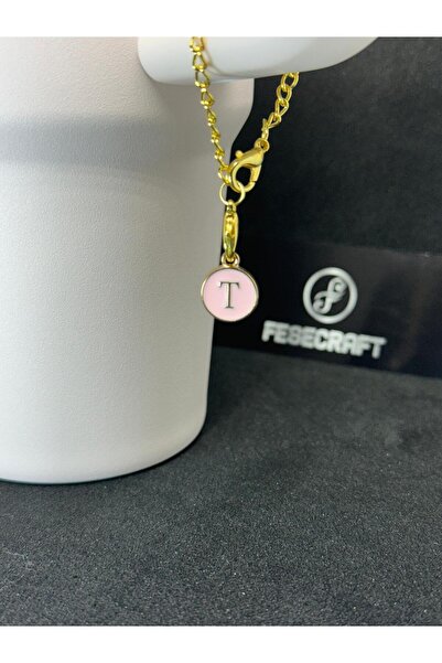 FESECRAFT T Letter Pink Charm Stnly Quencher Compatible Thermos Accessory Bag Accessory
