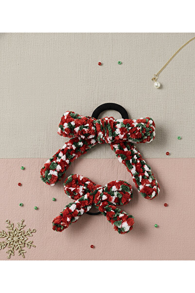 B&ES Acc. Yılbaşı Serisi Fiyonk Anne-Kız Lastik Toka