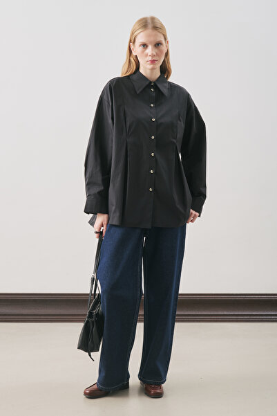 Manuka Partial Design Shirt Black