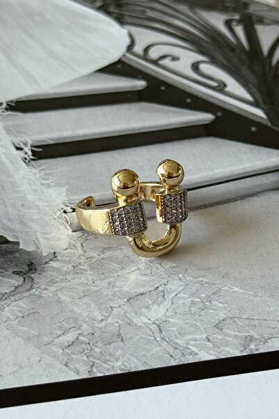 Trendy Butik خاتم الذهب الصلب خمر