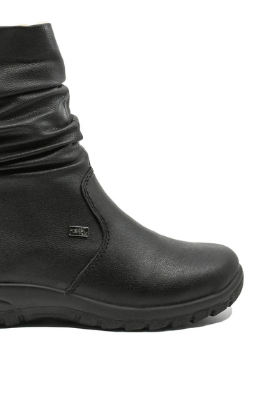 Rieker Women's Black Leather Ankle Boots RIKZ 7171-02