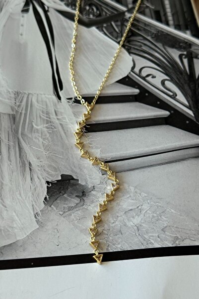 Trendy Butik Vip triangle zircon stone y necklace