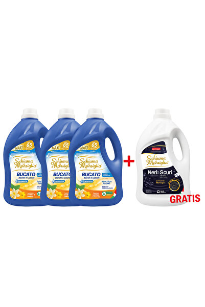 Schiuma di Marsiglia Promo Package: Schiuma di Marsiglia Liquid Detergent–3x Orange & Narciso + 1x Black & Dark (FREE)