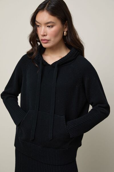 Serianno Kaşmir ve Yün Karışımlı Kapüşonlu Kazak