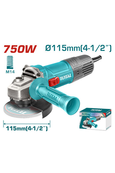 TOTAL - ANGLE GRINDER - 115 MM - 750 W (INDUSTRIAL)