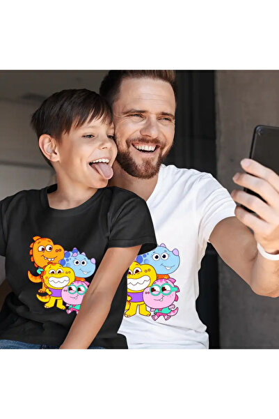 OEM Kids Boys' T-Shirt Tim Rex Space Adventures Dinosaurs Space Cosmos