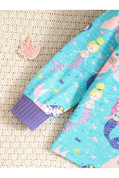 Take Two By Styli Graphic Print Round Neck Top with Long Pyjama Set