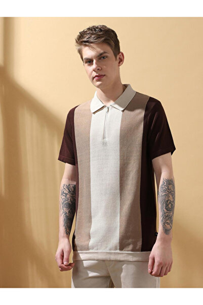 Dennis Lingo By Styli Men Striped Flat Knit Polo