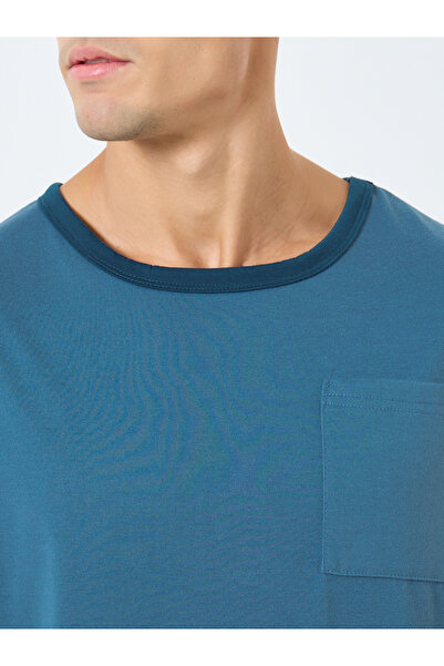 Styli Navy Blue Solid T-Shirt and Shorts Pyjama Set