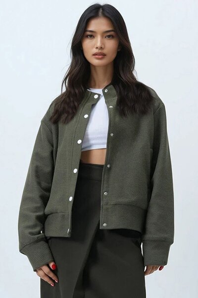 VAGGON Hakim Yaka Soft Textured Double Pocket Jacket