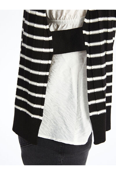 LC Waikiki V-Neck Striped Women's Knitwear Sweater