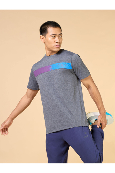 Cult By Styli Men Black Graphic Print COMFORtech T-Shirt