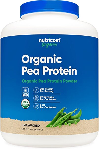 Nutricost Organic Pea Protein Isolate Powder (5 LBS) - Unflavored