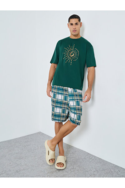 Styli Men Oversized Printed T-Shirt and Shorts Set