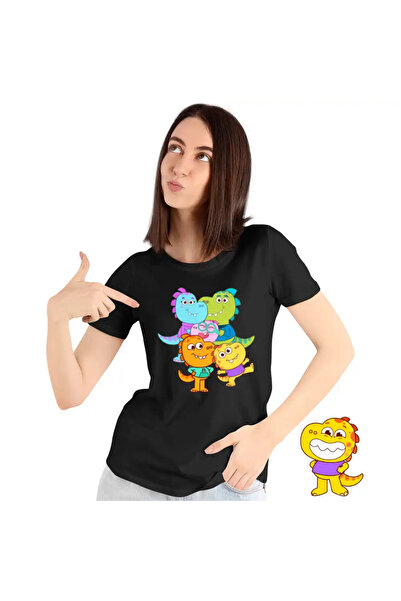 OEM Women's T-shirt Tim Rex The Whole Family Space Dinosaurs Cosmos