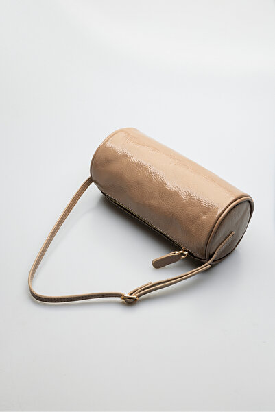 Zenvia Mink Cylinder-Zippered Hand and Shoulder Bag