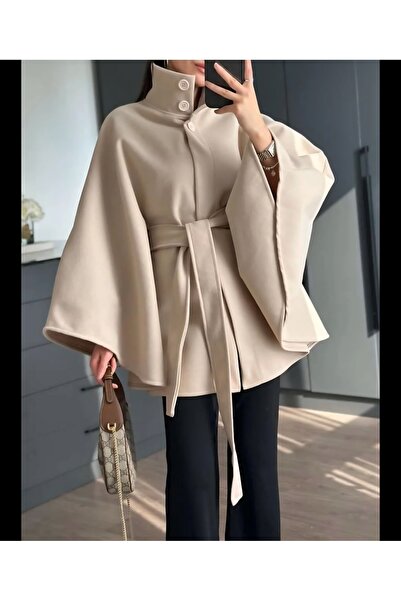 DİMA Belted Cashmere Poncho