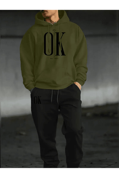 Flow touch طقم هودي مكتوب عليه 'OK'