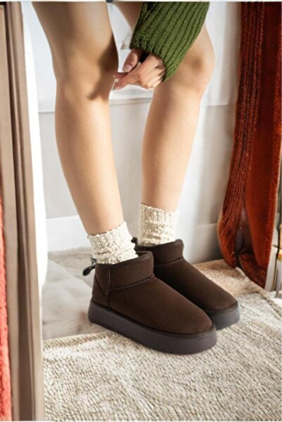 SWORD Suede Inside Fur Thick Sole Ankle Short Women's Boots & Booties