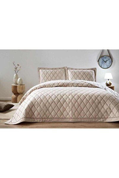Özdilek Yatak Örtüsü.Nakışlı Dıamond Bej 240X250