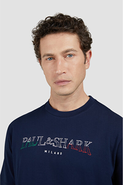 PAUL&SHARK Βαμβακερό ανδρικό μπλουζάκι - κοντό μανίκι με στρογγυλή λαιμόκοψη