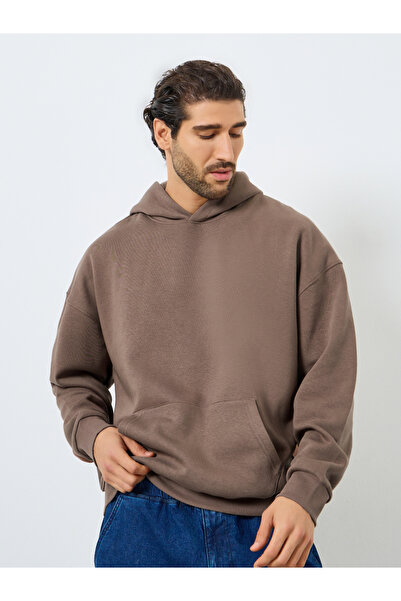 Styli Oversize Back Printed Fleece Hoodie