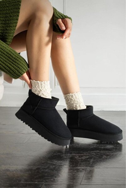 SWORD Suede Inside Fur Thick Sole Ankle Short Women's Boots & Booties