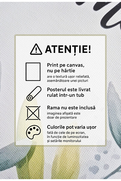 21mxm Religious Canvas Poster in Romanian – Unframed Digital Print on Canvas - I Will Not Worry