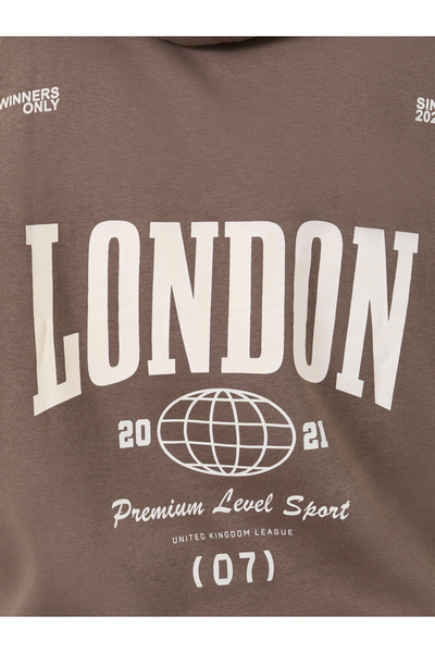 Styli Oversize Back Printed Fleece Hoodie