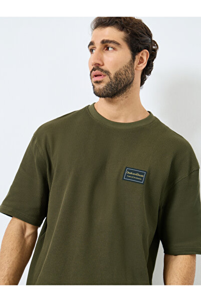 Styli Ribbed Waffle Knit Regular Fit T-Shirt