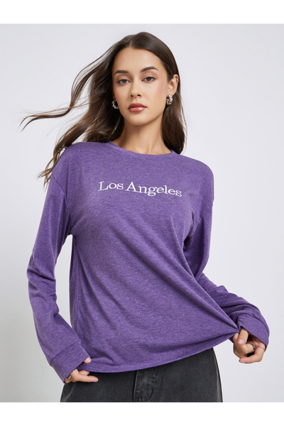 Styli Los Angeles Embroidered Long Sleeve T-Shirt