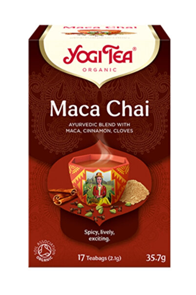 KRAW Yogı Tea Organic Maca Chai Ayurvedic Blend with Maca Cinnamon Cloves Spi...