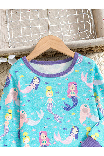 Take Two By Styli Graphic Print Round Neck Top with Long Pyjama Set