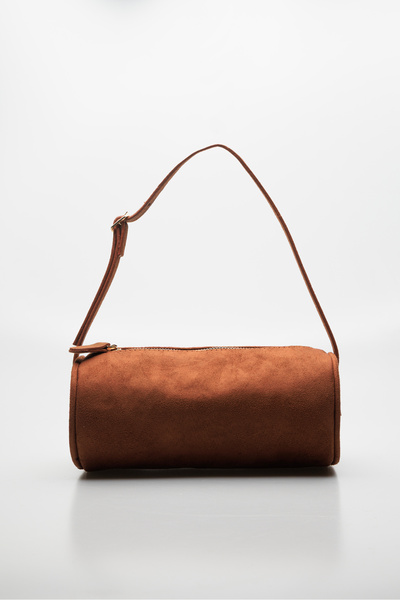 Zenvia TABA SÜET SİLİNDİR-FERMUARLI EL VE OMUZ ÇANTASI