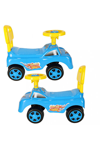 Ikonka Masinuta pentru copii Ikonka, fara pedale blue, volan cu butoane muzicale, potrivita copiilor intre