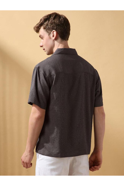 Dennis Lingo By Styli Men Relaxed Fit Textured Casual Shirt