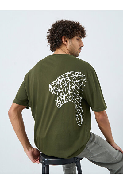 Styli Back Tiger Print Oversized T-Shirt