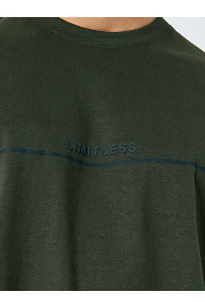 Styli Olive Green Oversized Crew Neck T-Shirt