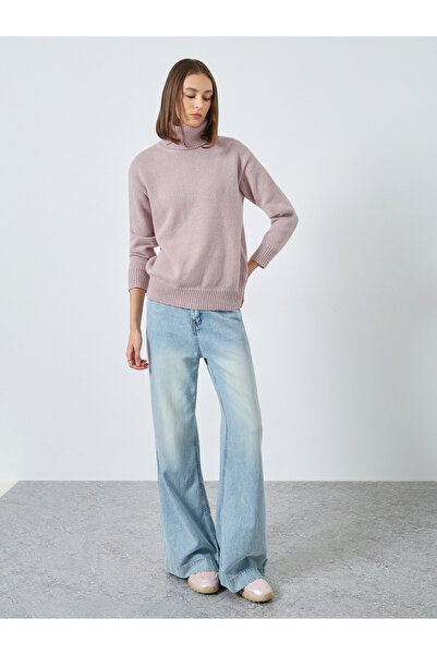Styli Pink Regular Fit Turtleneck Sweater