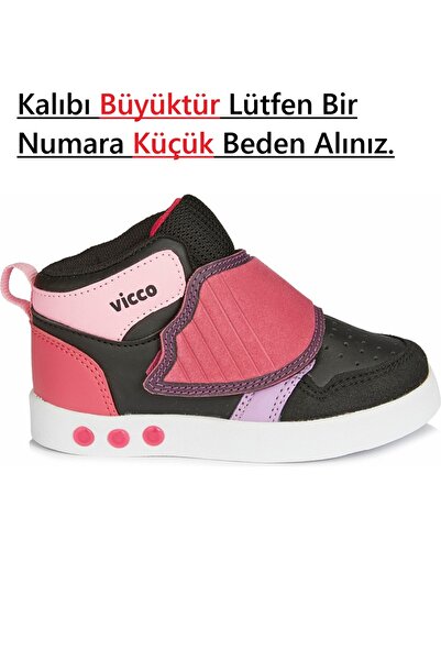 Vicco Original Girls' Black/Pink Sports Shoes Sneaker
