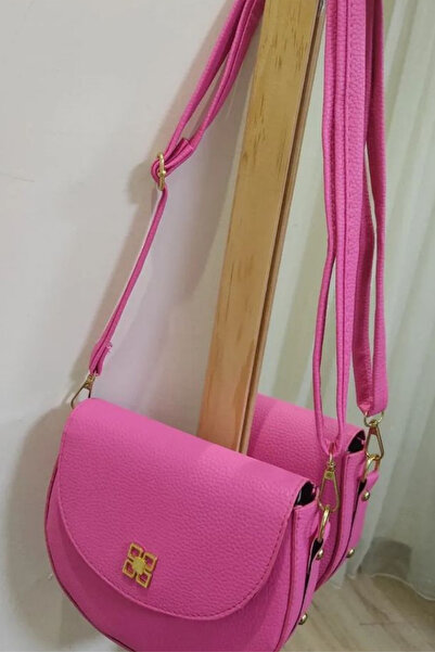 Tesettür Diyarı حقيبة كتف بتفاصيل مزخرفة - لون فوشيا