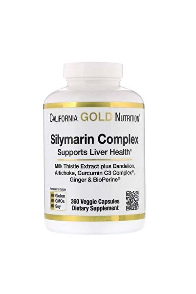 California Gold Nutrition Silymarin Complex (Milk Thistle) 360 Veggie Capsules