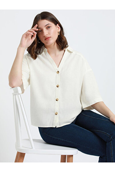 Dennis Lingo By Styli Off White Relaxed Fit Casual Shirt